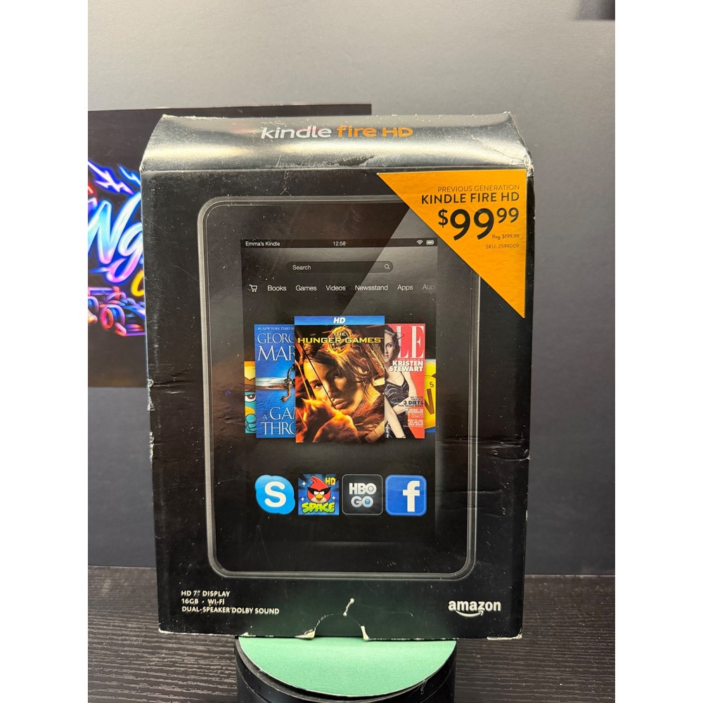 Amazon Kindle Fire HD 7" 2nd Gen 16GB Wi-Fi Black Tablet New In Box 2012